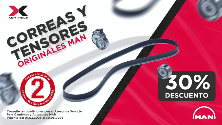 Campaña especial en correas y tensores MAN: 30% de descuento en recambios originales